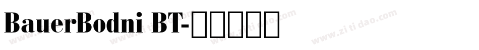BauerBodni BT字体转换